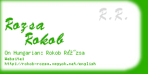 rozsa rokob business card